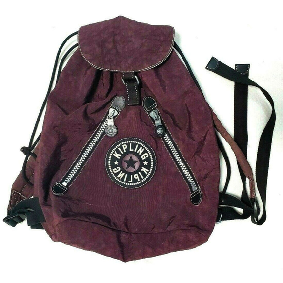 Kipling Other - Kipling Unisex Purple Drawstring Backpack